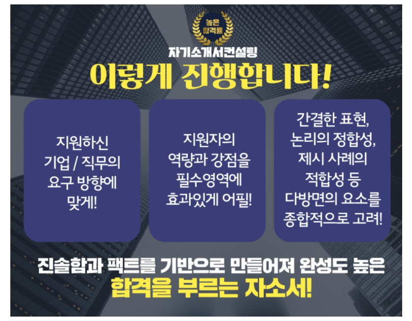 블로그 자료 생산직채용 자소서첨삭대필 컨설팅 서비스 소개
